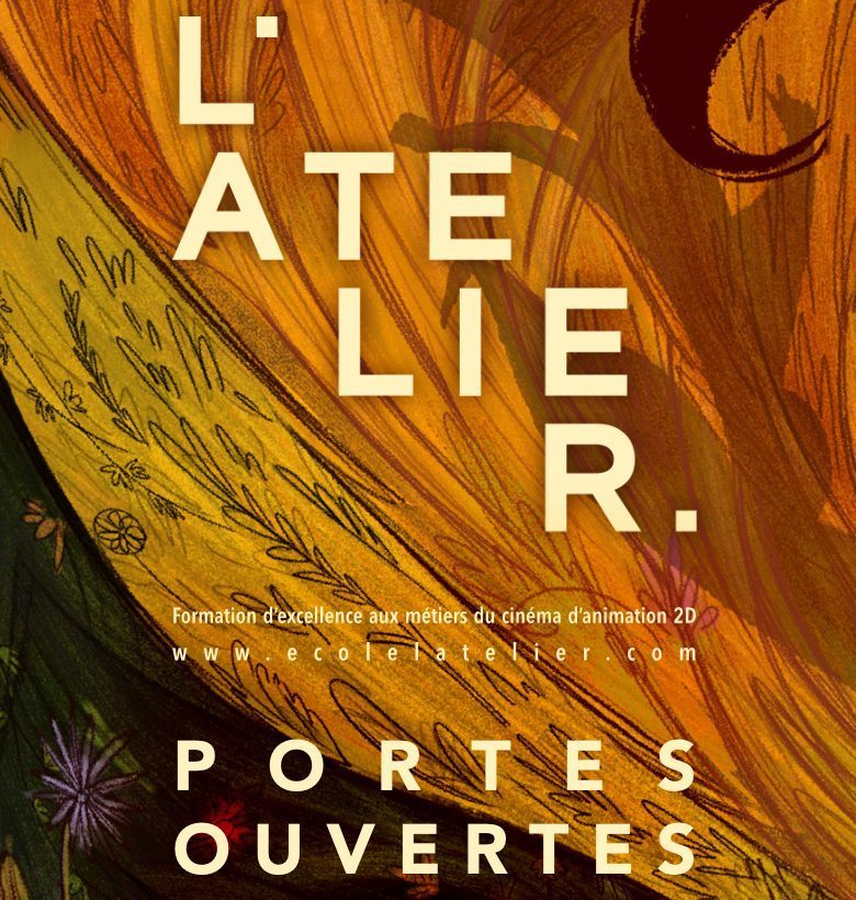 Affiche portes ouvertes école l'atelier